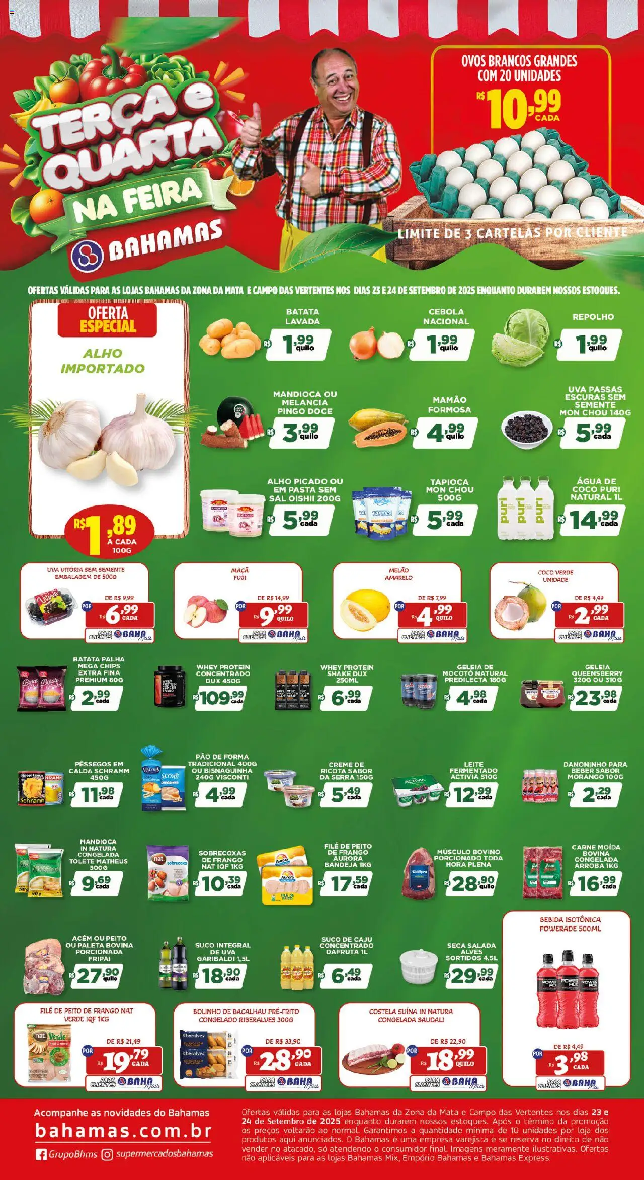 Bahamas Supermercados folheto "Ofertas Terça e Quarta na Feira" válido a partir de 23/09/2025 - número de página 1