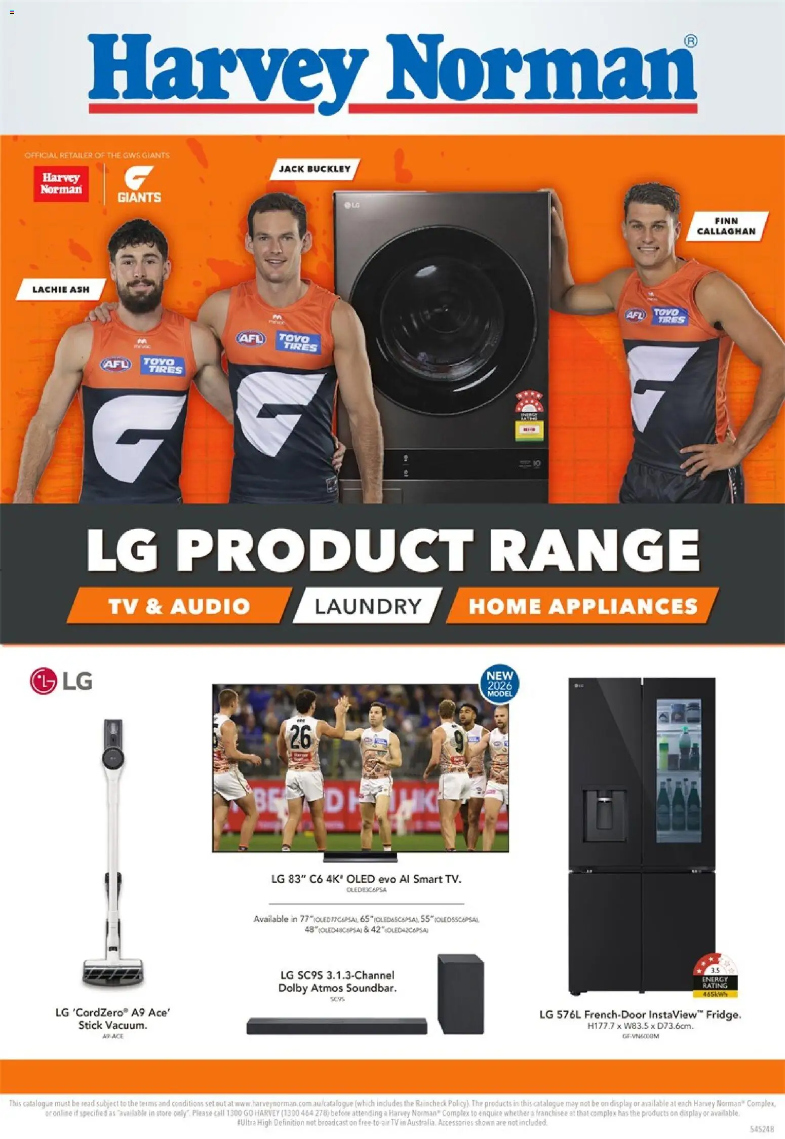 Preview of catalogue Harvey Norman LG Product Range from shop Harvey Norman valid 25/03/2026 - Accessories, Tv, Audio, Laundry