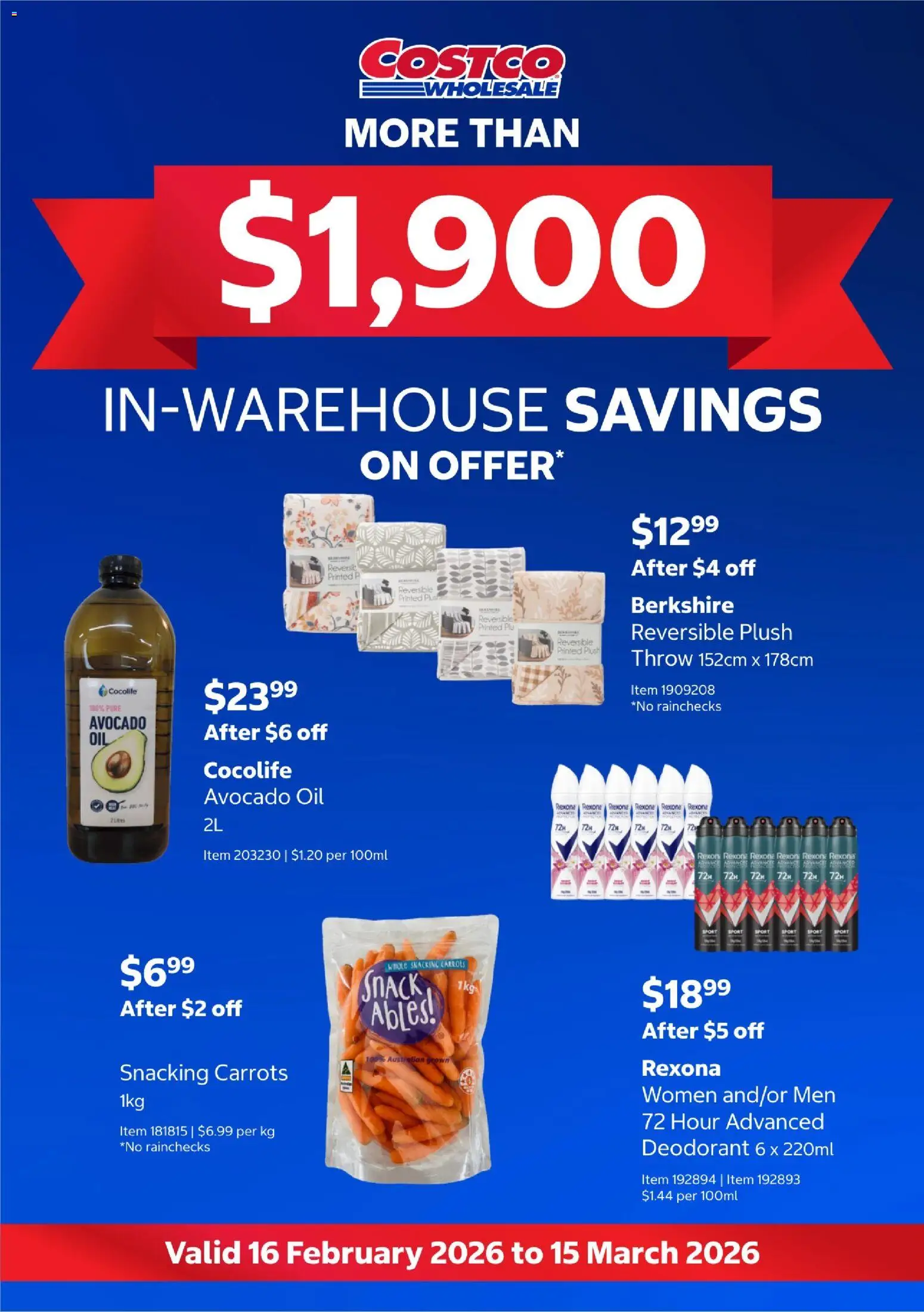 Preview of catalogue Warehouse savings from shop Costco valid 16/02/2026