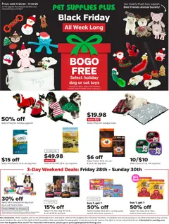 Ad Preview of Pet Supplies Plus Black Friday from 11/24/2025