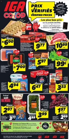 Un aperçu du dépliant Weekly flyer / circulaire du magasin IGA est valide à partir 24 juill. 2025
