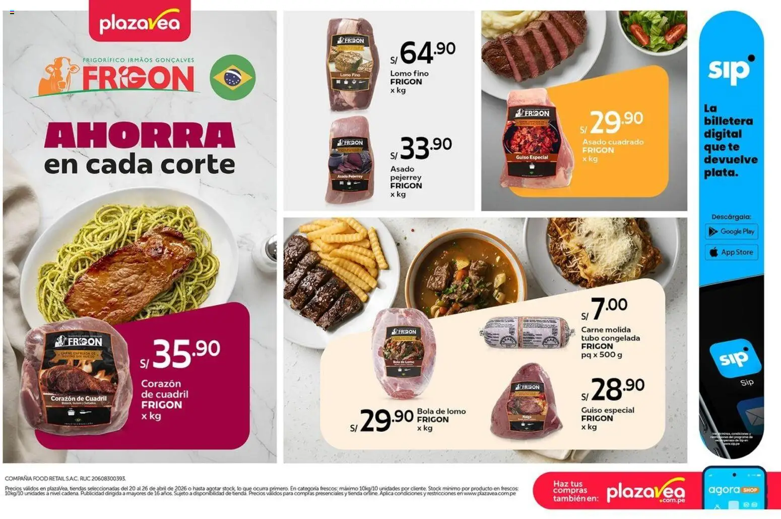 Vista previa de Plaza Vea - AVISO RELANZAMIENTO FRIGON de la tienda Plaza Vea válido desde 20/04/2026