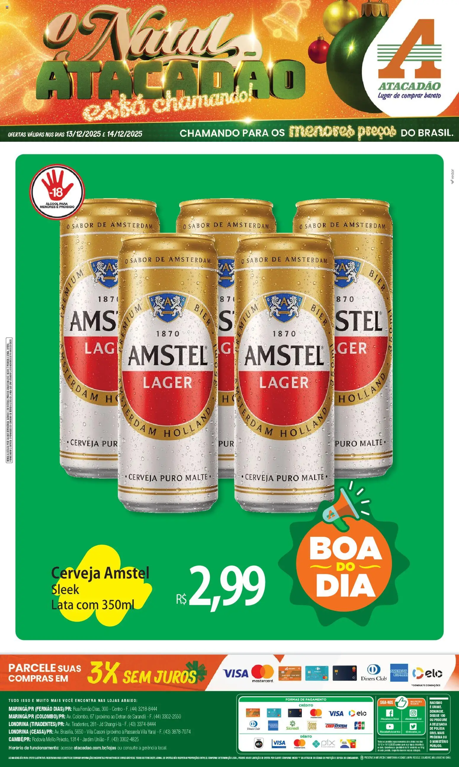 Pré-Visualização do folheto "Ofertas - PR" da loja Atacadão válido a partir de 13/12/2025