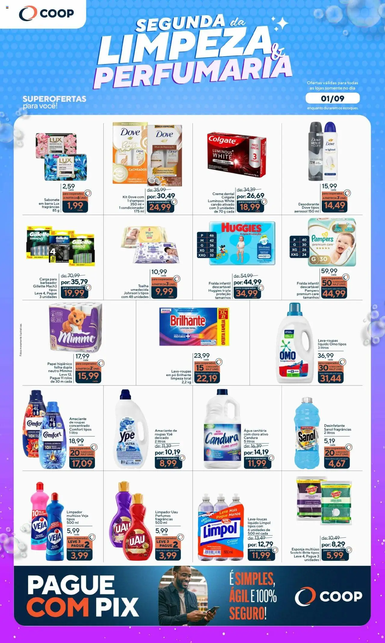 Coop folheto "Ofertas Segunda da Limpeza e Perfumaria" válido a partir de 01/09/2025 - número de página 1