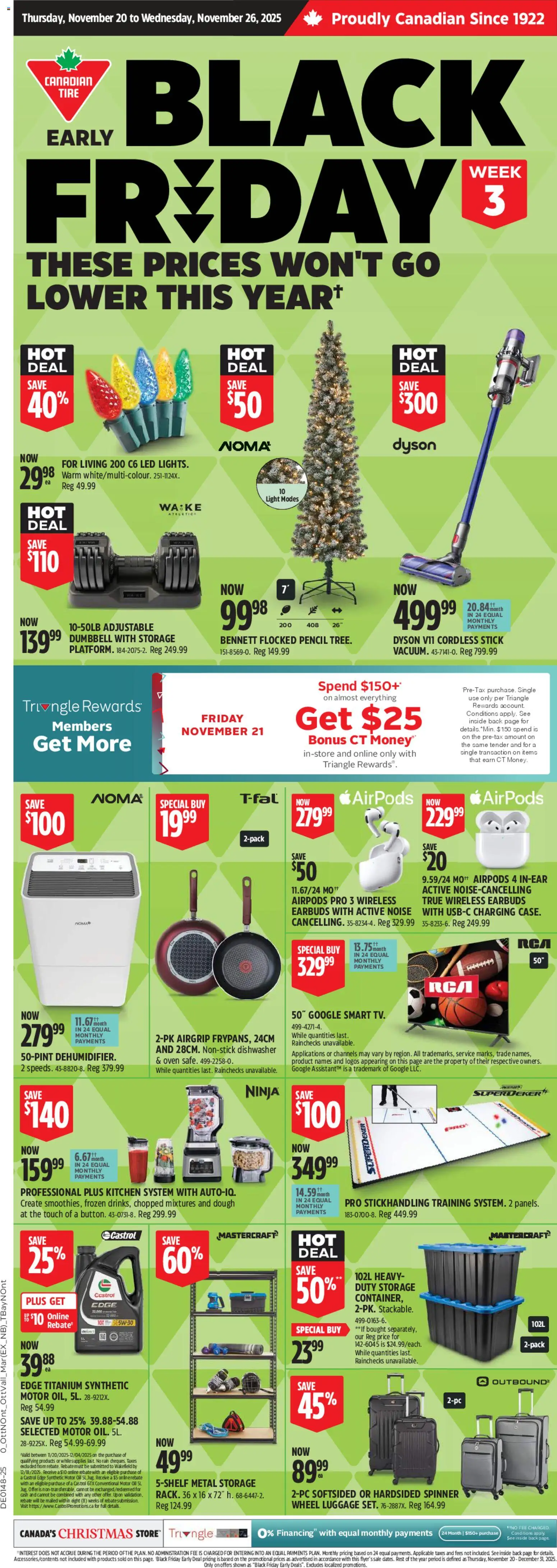 Preview of leaflet Black Friday Flyer from shop Canadian Tire is valid from Nov 20, 2025