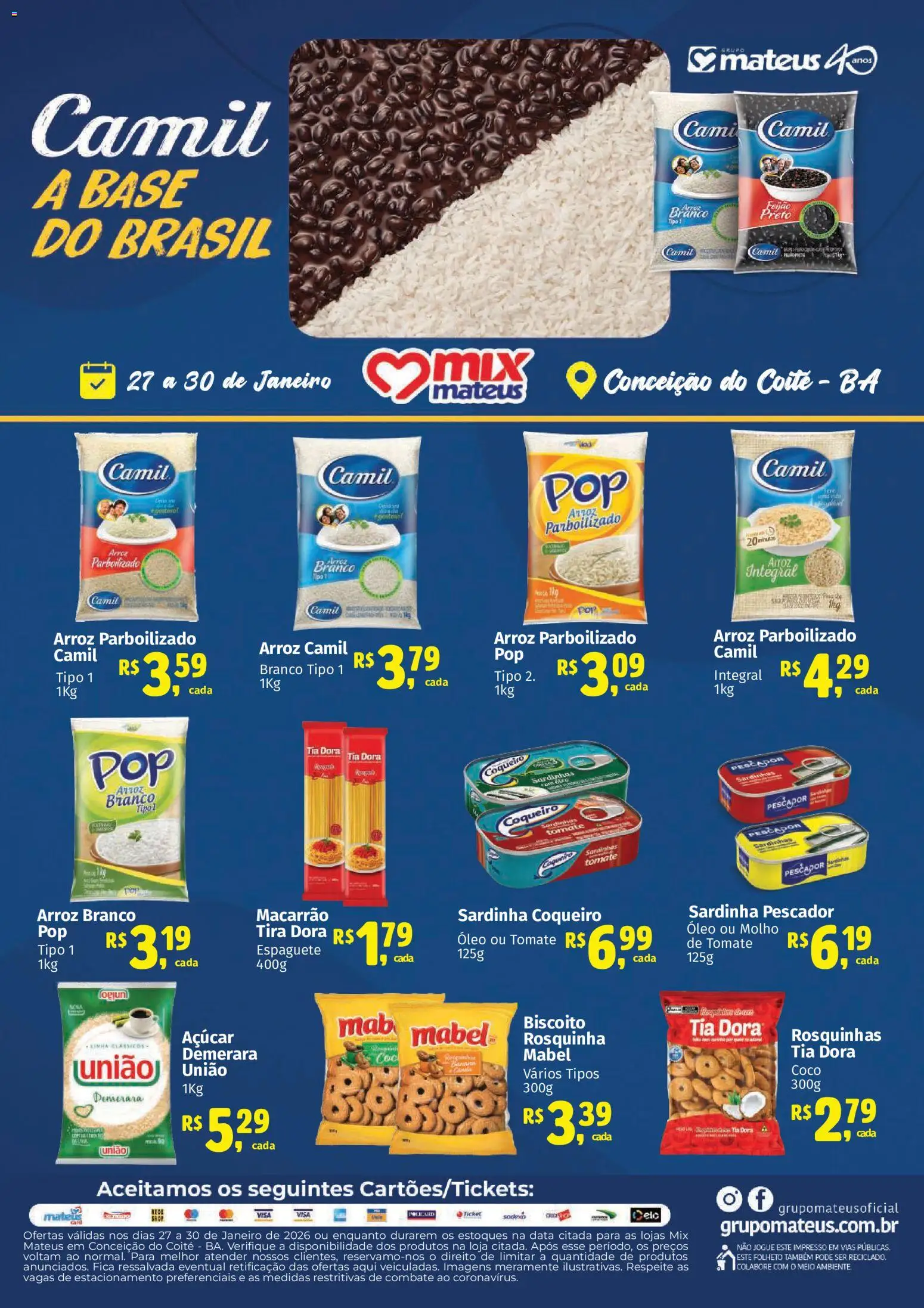 Pré-Visualização do folheto "Ofertas Especial Camil " da loja Mateus válido a partir de 27/01/2026