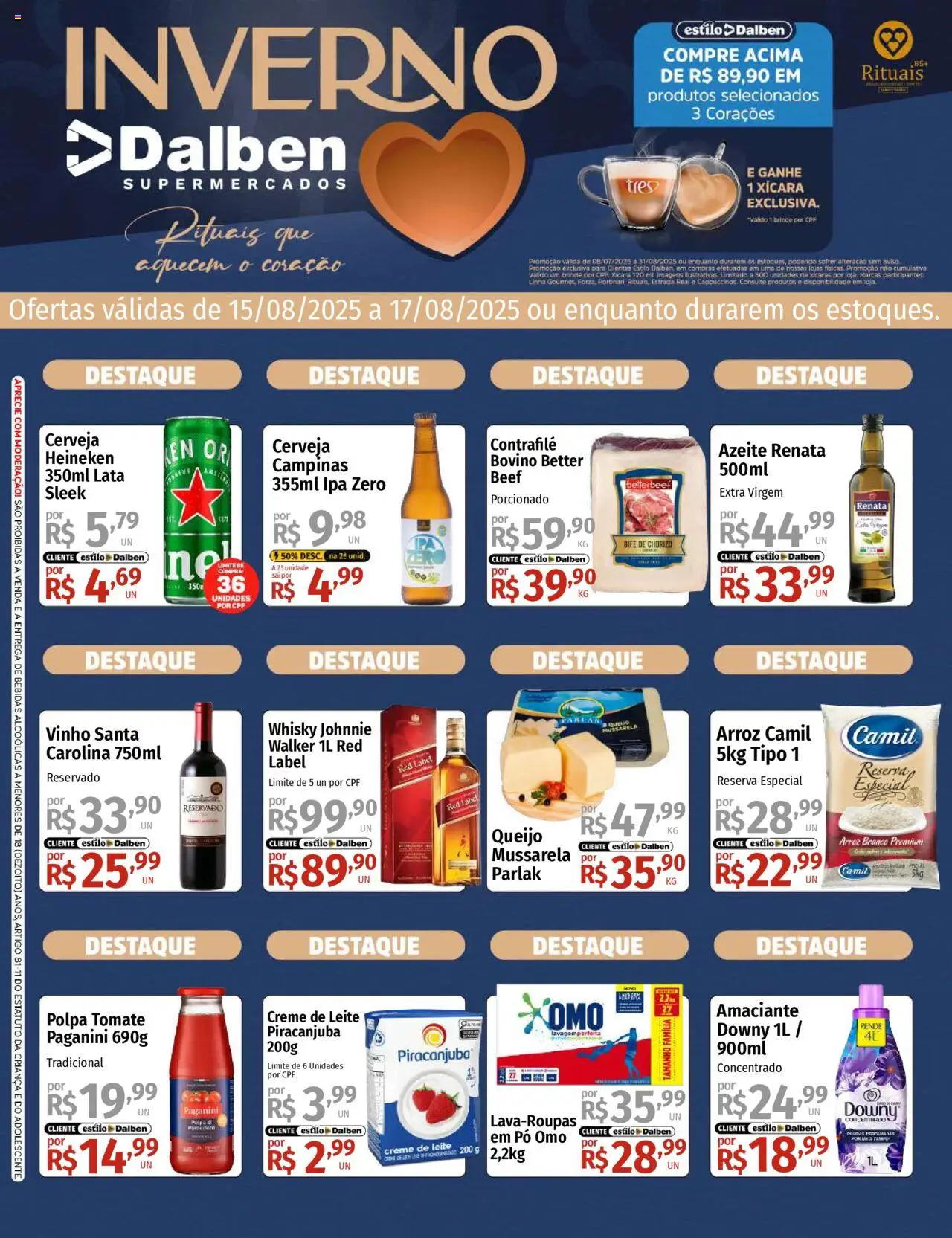 Supermercado Dalben folheto "Ofertas Fim de Semana" válido a partir de 15/08/2025 - número de página 1