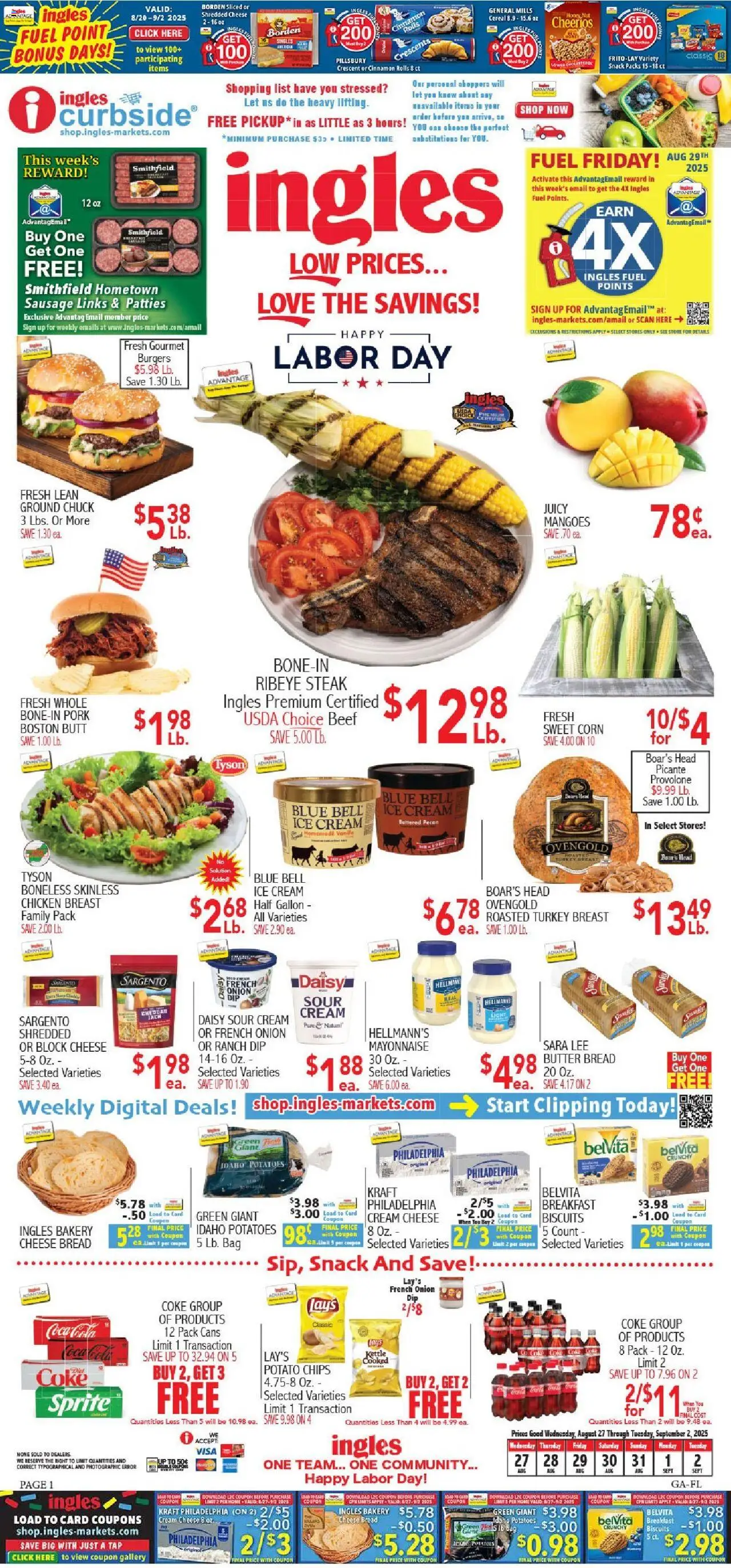 Ingles Weekly Ad from 08/27/2025 >> Sales Ad PREVIEW - Page number 1