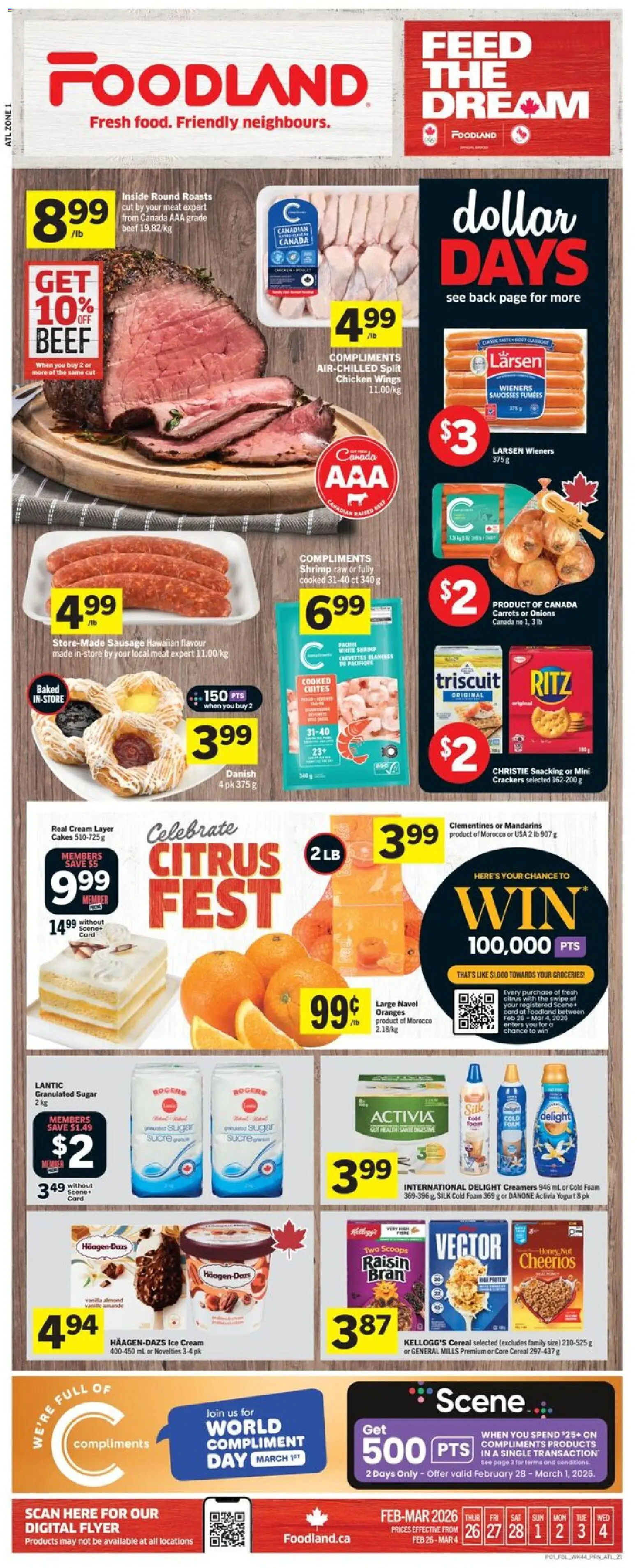 Preview of leaflet Weekly Flyer - NS from shop Foodland is valid from Feb 26, 2026