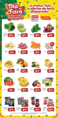 Pré-Visualização do folheto "Ofertas Dia de Feira" da loja Novo Atacarejo válido a partir de 11/02/2026