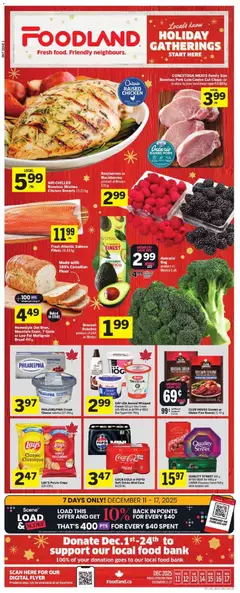 Un aperçu du dépliant Weekly flyer / circulaire du magasin Foodland est valide à partir 11 déc. 2025
