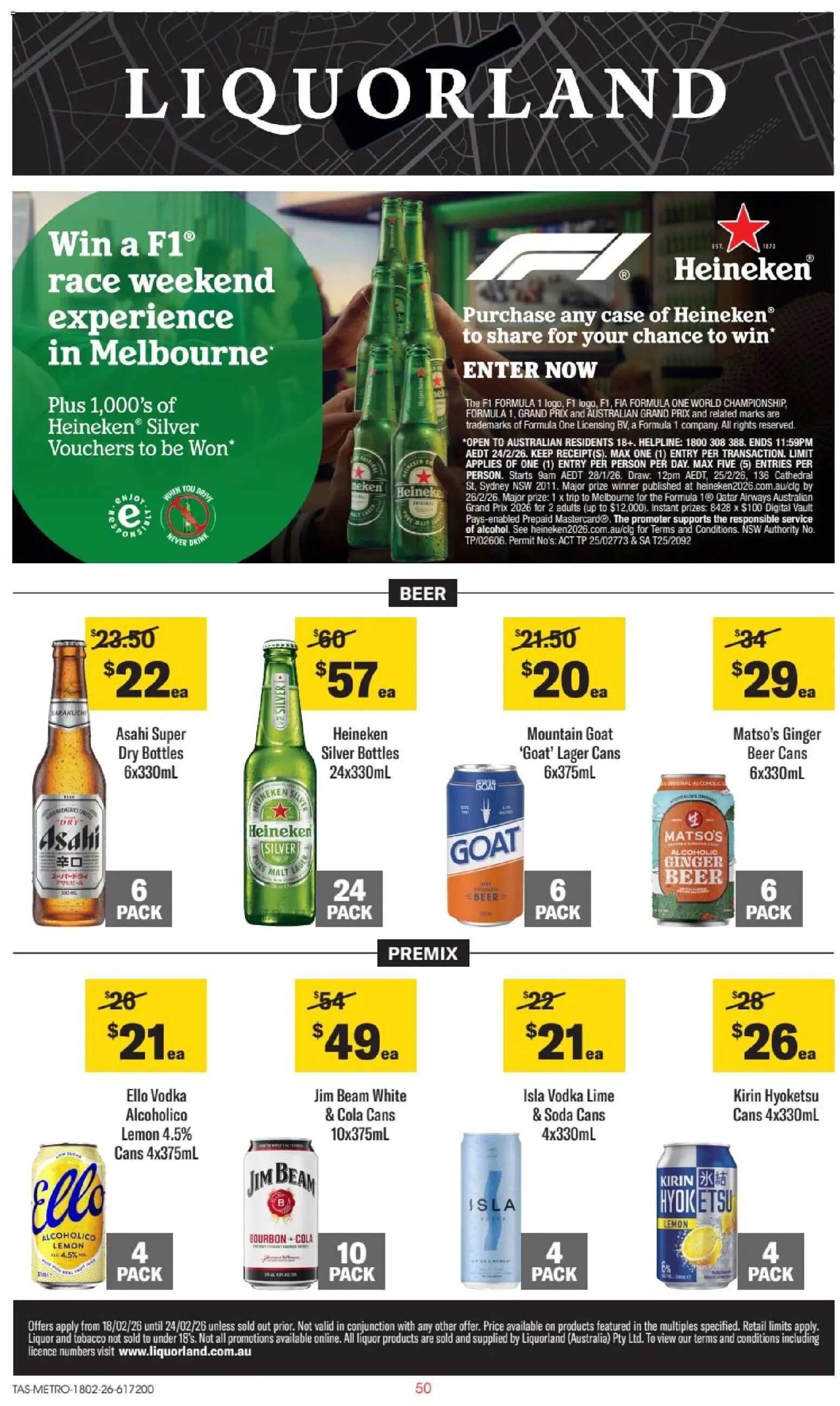 Preview of catalogue Catalogue TAS from shop Liquorland valid 18/02/2026