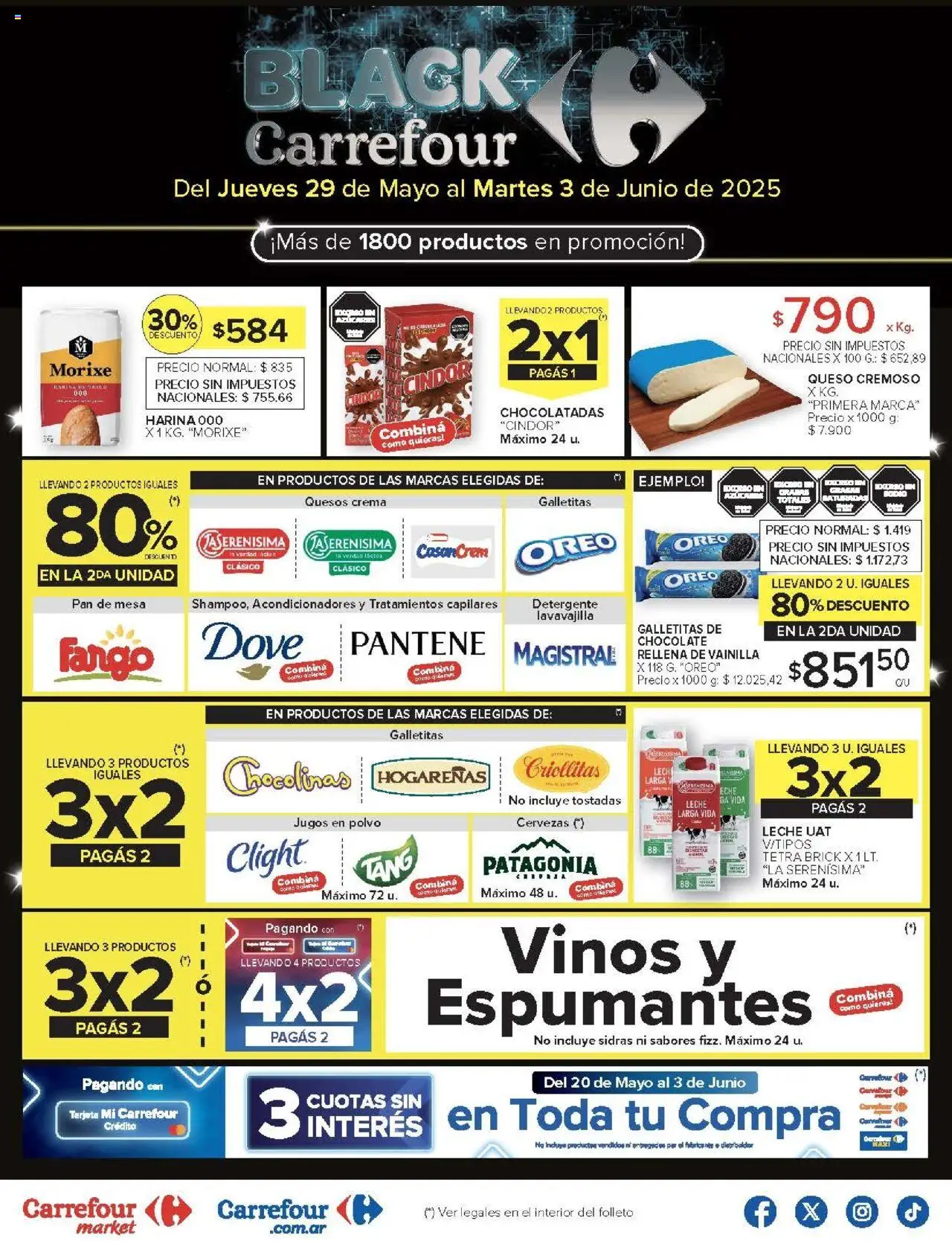 Carrefour Market Catálogo del 29/05/2025 Online - Leche, Chocolate, Crema, Polvo, Detergente, Galletitas, Oreo, Vainilla