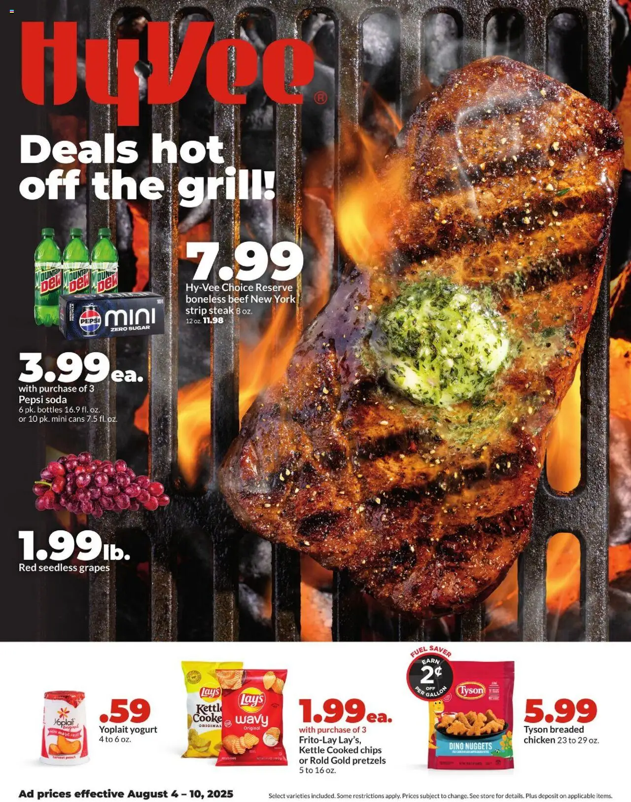 HyVee Weekly Ad from 08/04/2025 - Flyer - Page number 1
