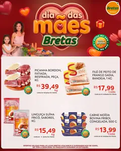 Pré-Visualização do folheto "Bretas ofertas Dia das Mães" da loja Bretas válido a partir de 17/04/2026