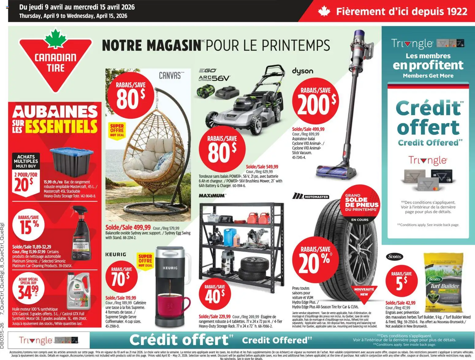 Preview of leaflet Canadian Tire circulaire from shop Canadian Tire is valid from Apr 09, 2026