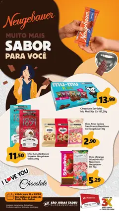 Pré-Visualização do folheto "Ofertas Chocolate" da loja São Judas Tadeu válido a partir de 19/02/2026