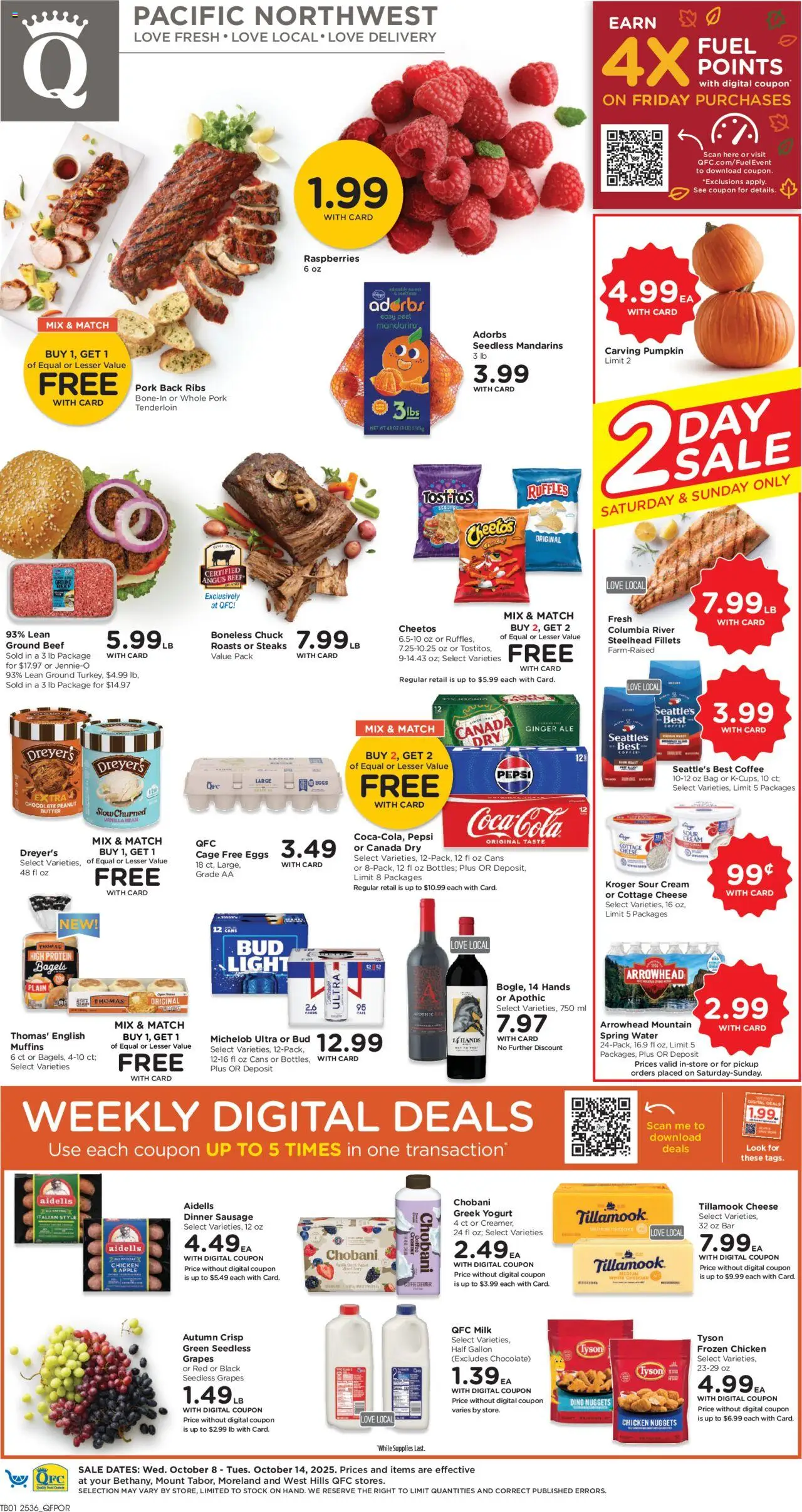 QFC Weekly Ad - OR from 10/08/2025 - Flyer - Page number 1