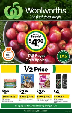 Preview of catalogue Woolworths catalogue TAS from shop Woolworths valid 22/04/2026
