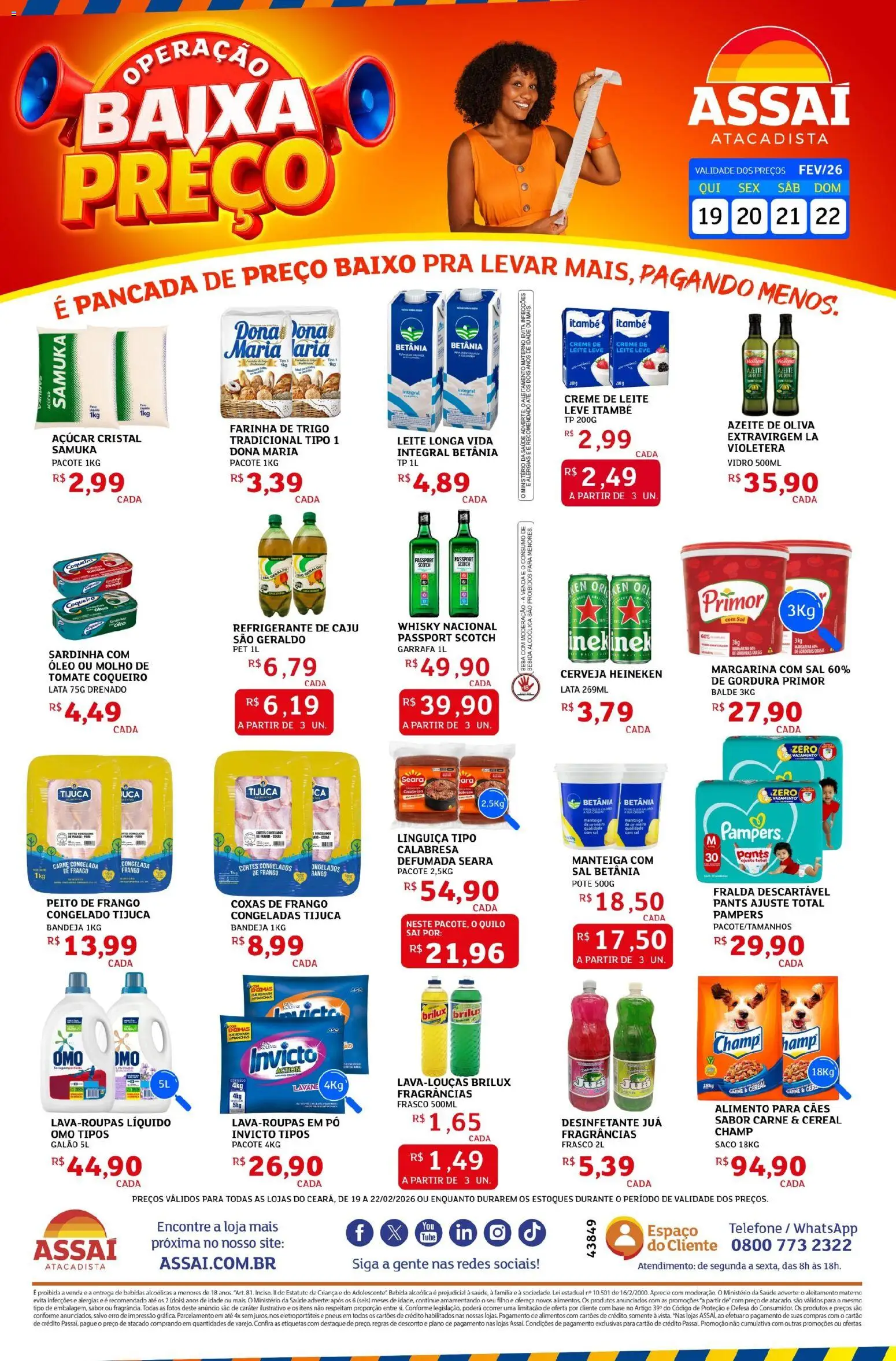 Pré-Visualização do folheto "Encarte - CE" da loja Assaí Atacadista válido a partir de 19/02/2026