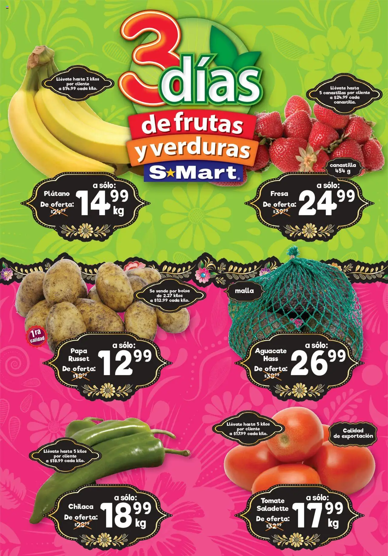 Folleto S-Mart y sus promociones válidas desde el 12/08/2025 - Número de página 1