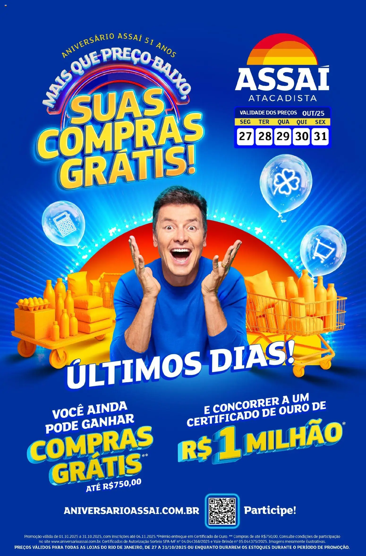 Pré-Visualização do folheto "Encarte - RJ" da loja Assaí Atacadista válido a partir de 27/10/2025