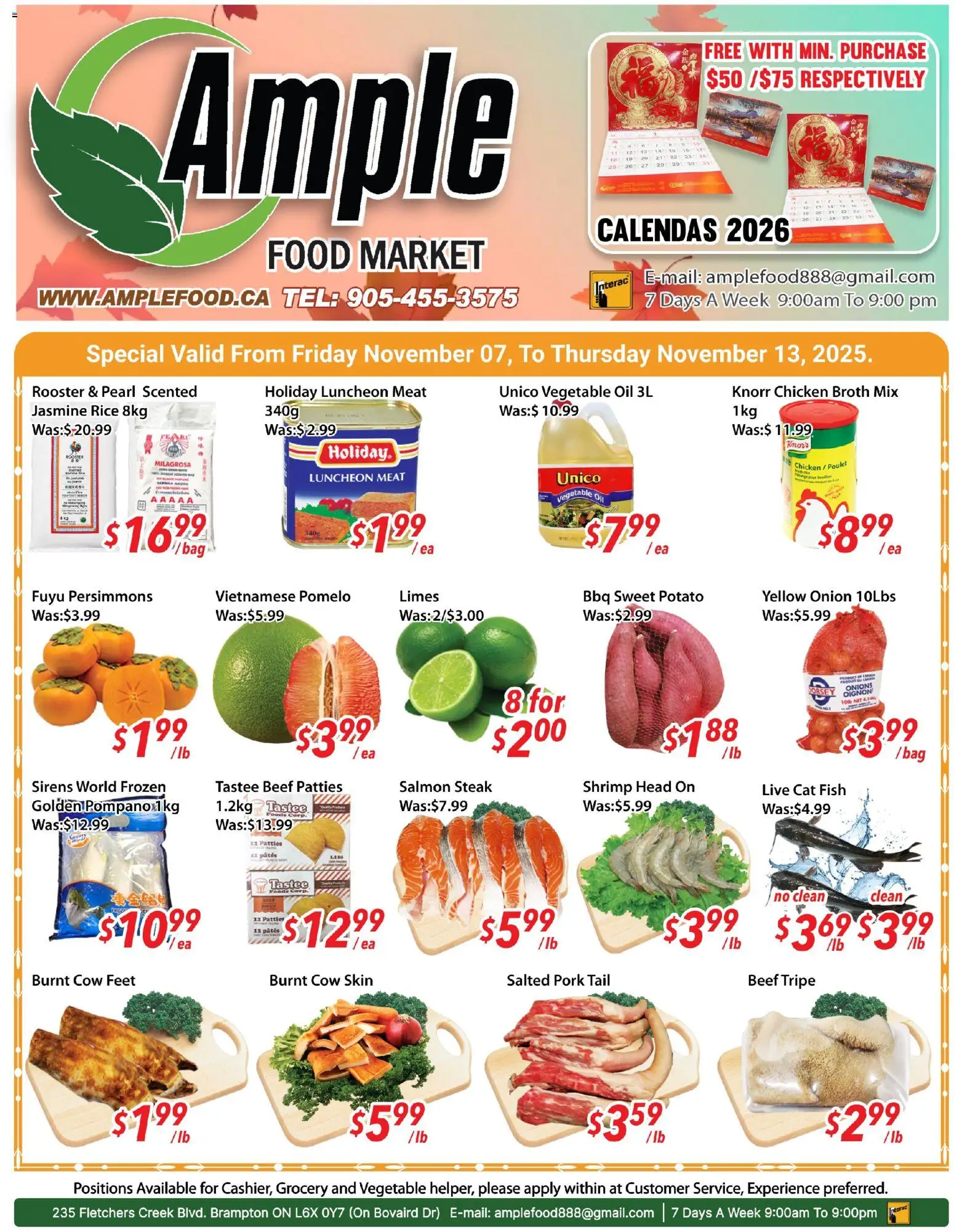 Preview of leaflet Weekly flyer / circulaire from shop Ample Food Market is valid from Nov 07, 2025