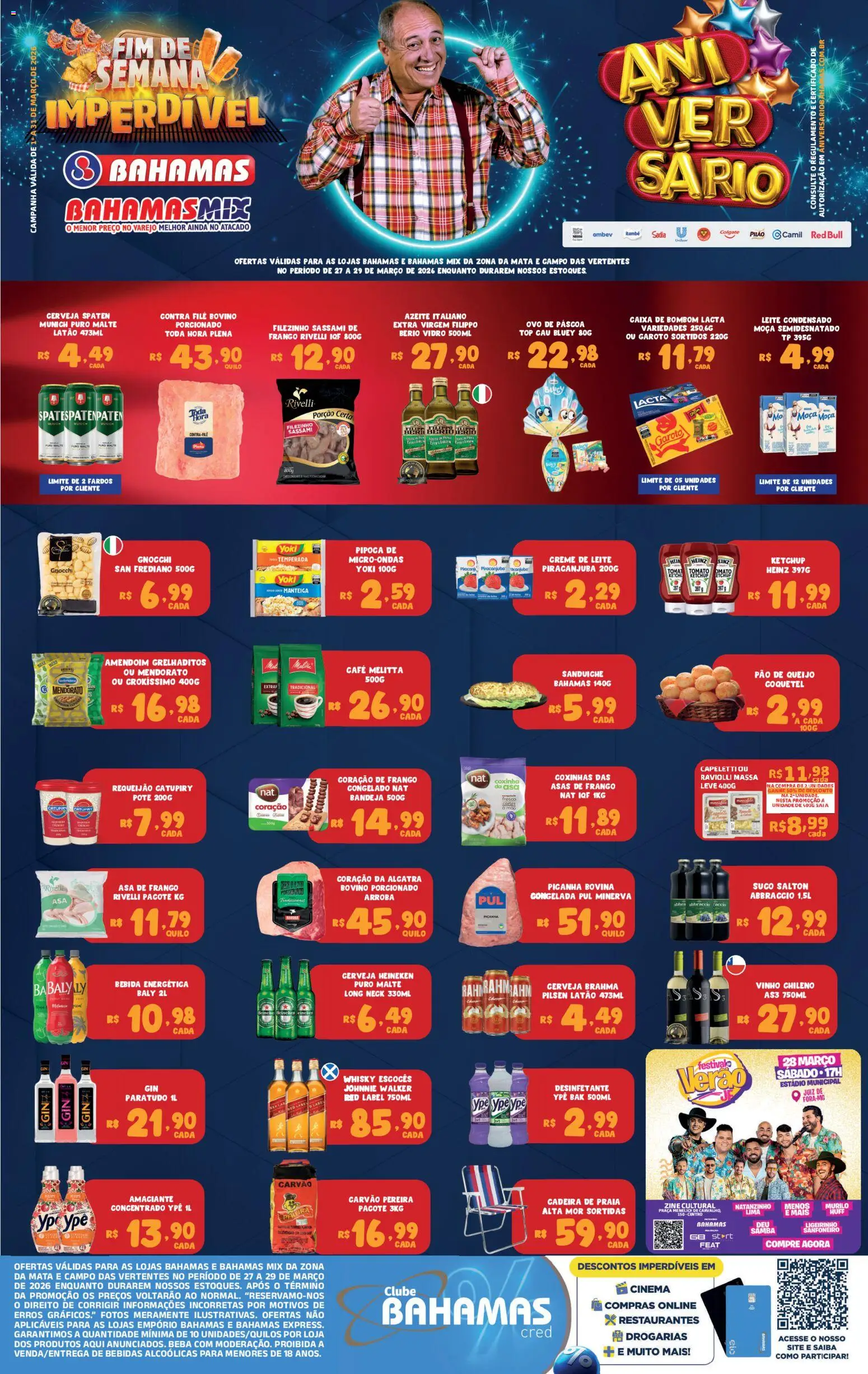 Pré-Visualização do folheto "Bahamas Supermercados ofertas Fim de Semana Imperdível" da loja Bahamas Supermercados válido a partir de 27/03/2026