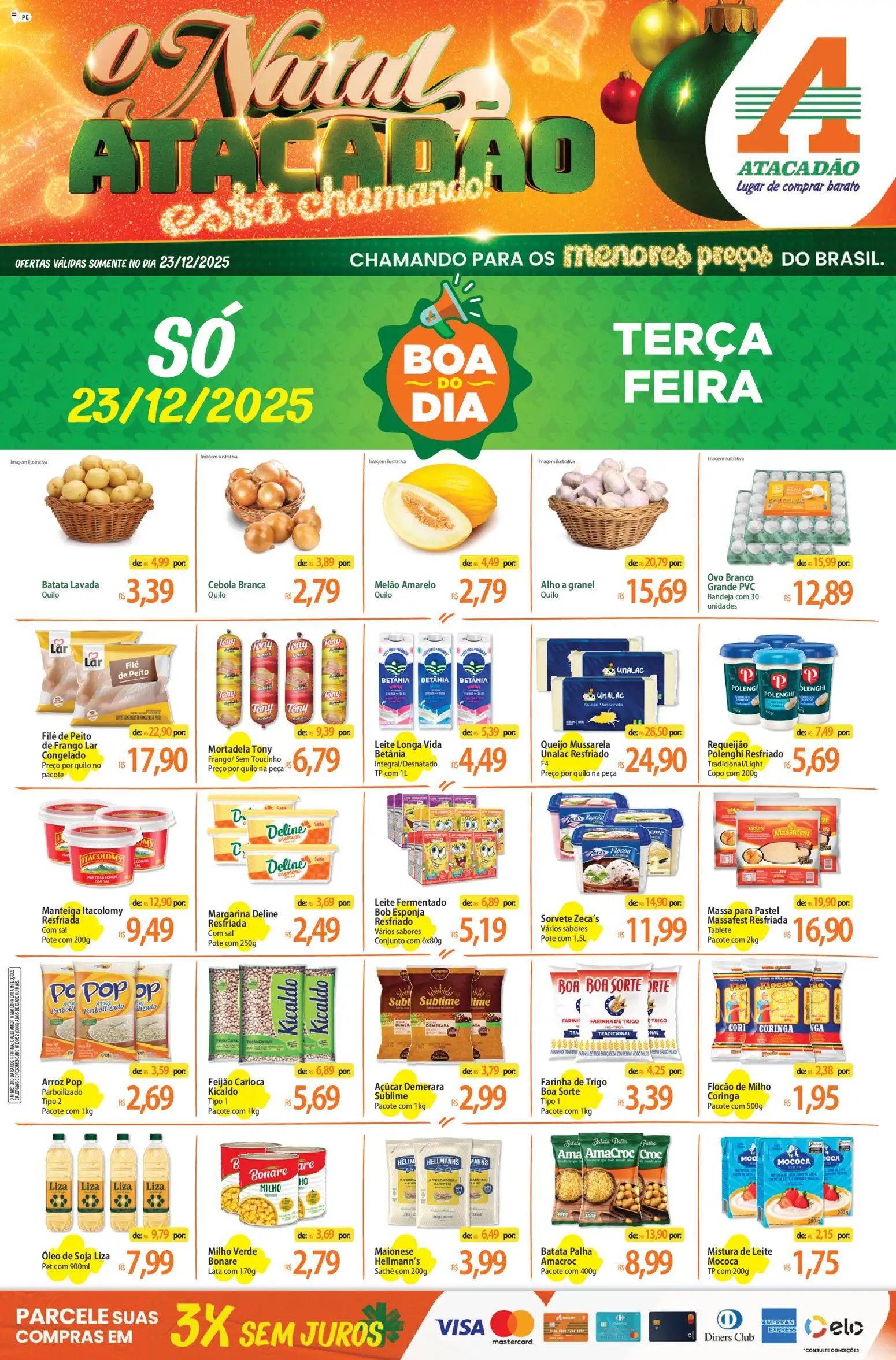 Pré-Visualização do folheto "Ofertas - PE" da loja Atacadão válido a partir de 23/12/2025