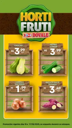 Pré-Visualização do folheto "Ofertas Hortifruti" da loja Dovale válido a partir de 16/09/2025