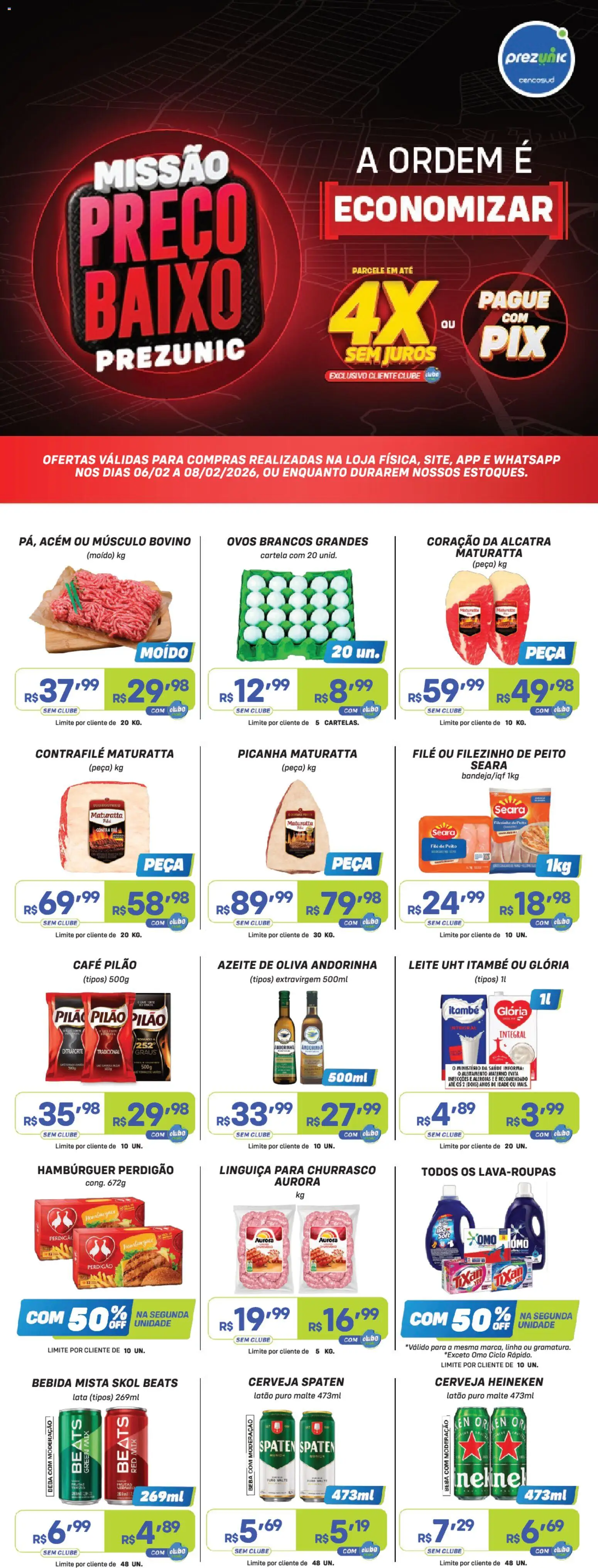 Pré-Visualização do folheto "Encarte" da loja Prezunic válido a partir de 06/02/2026