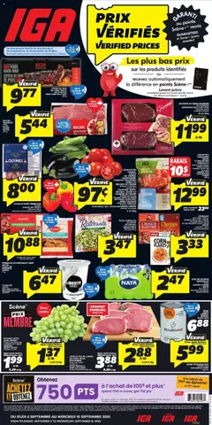 Un aperçu du dépliant Quebec du magasin IGA est valide à partir 4 sept. 2025