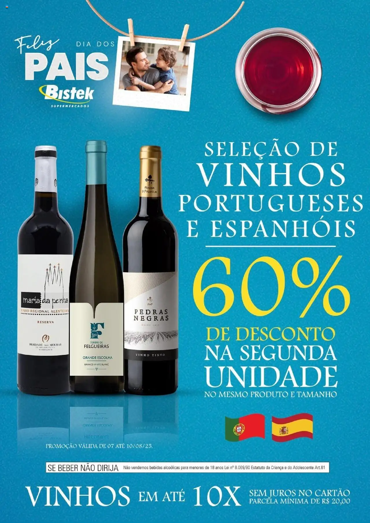 Bistek Supermercados folheto "Ofertas Vinhos" válido a partir de 07/08/2025 - número de página 1 - Vinho, Bebidas, Nicho, Vinho tinto