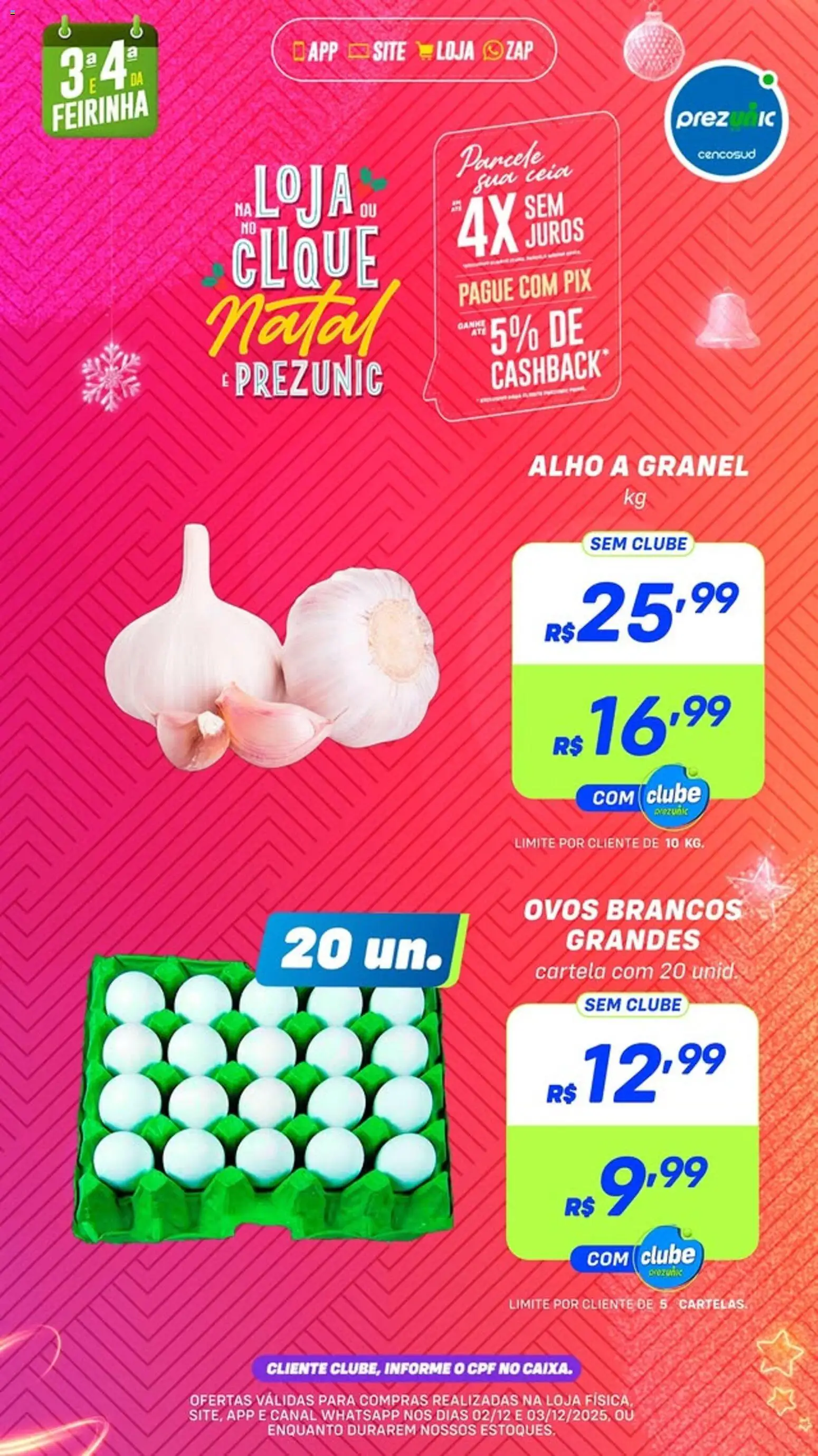 Pré-Visualização do folheto "Encarte" da loja Prezunic válido a partir de 02/12/2025