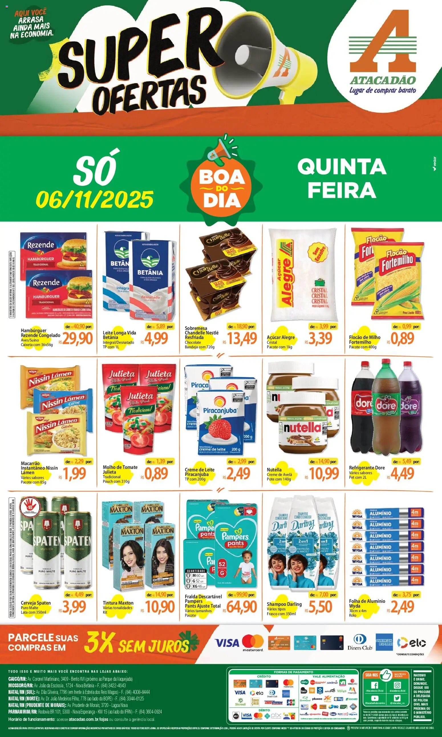 Pré-Visualização do folheto "Ofertas - RN" da loja Atacadão válido a partir de 06/11/2025