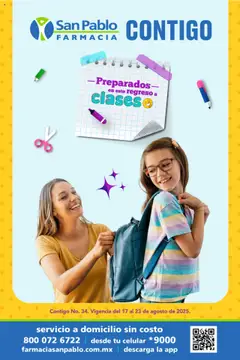 Vista previa las ofertas de la tienda Farmacia San Pablo - Catálogo Regreso a Clases desde el 17/08/2025 
