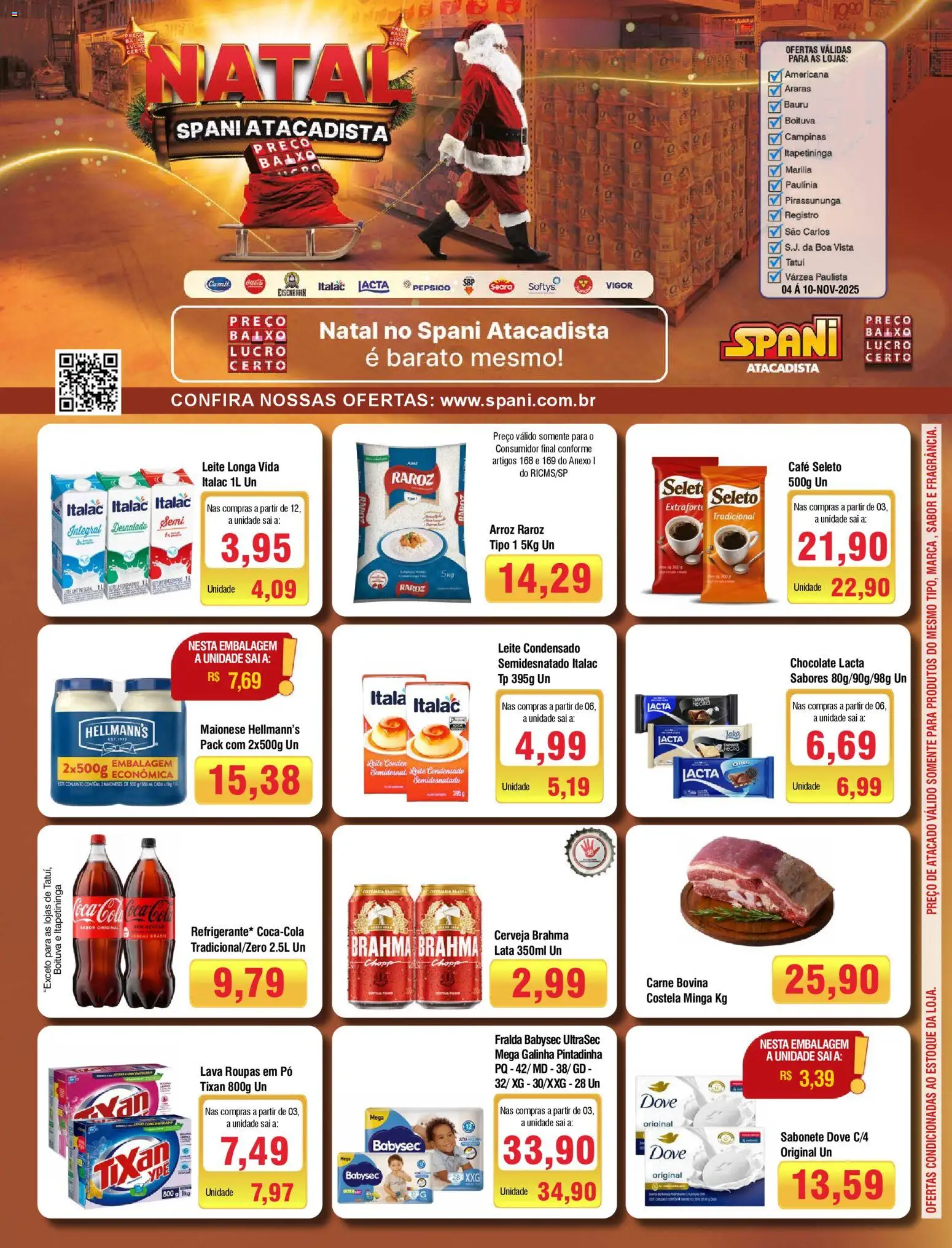 Pré-Visualização do folheto "Ofertas da semana" da loja Spani Atacadista válido a partir de 04/11/2025