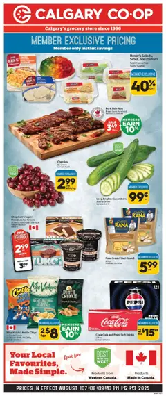 Preview of leaflet Weekly flyer / circulaire from shop Calgary Co-op is valid from Aug 07, 2025
