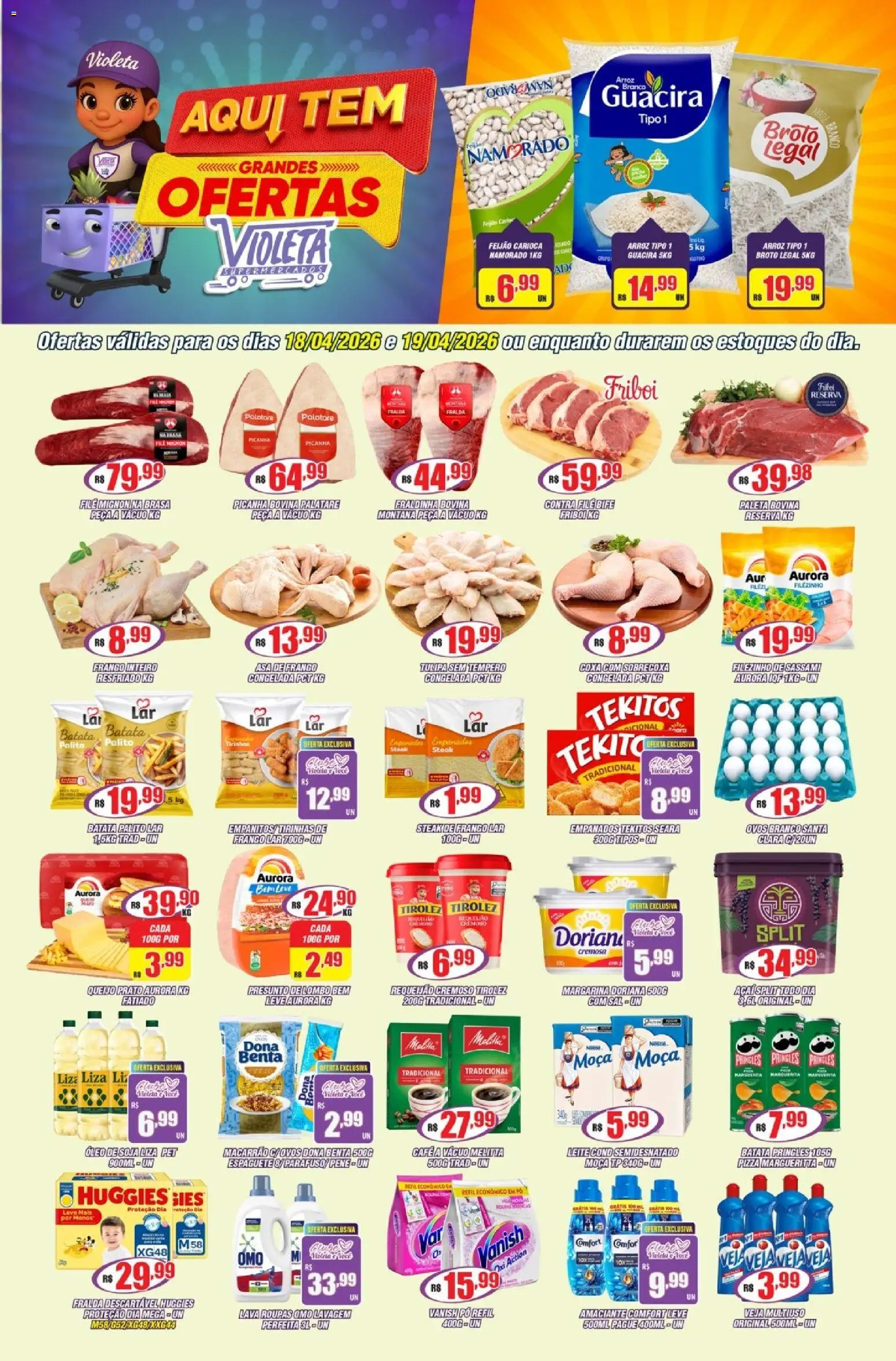 Pré-Visualização do folheto "Violeta Supermercados - Ofertas da semana" da loja Violeta Supermercados válido a partir de 18/04/2026