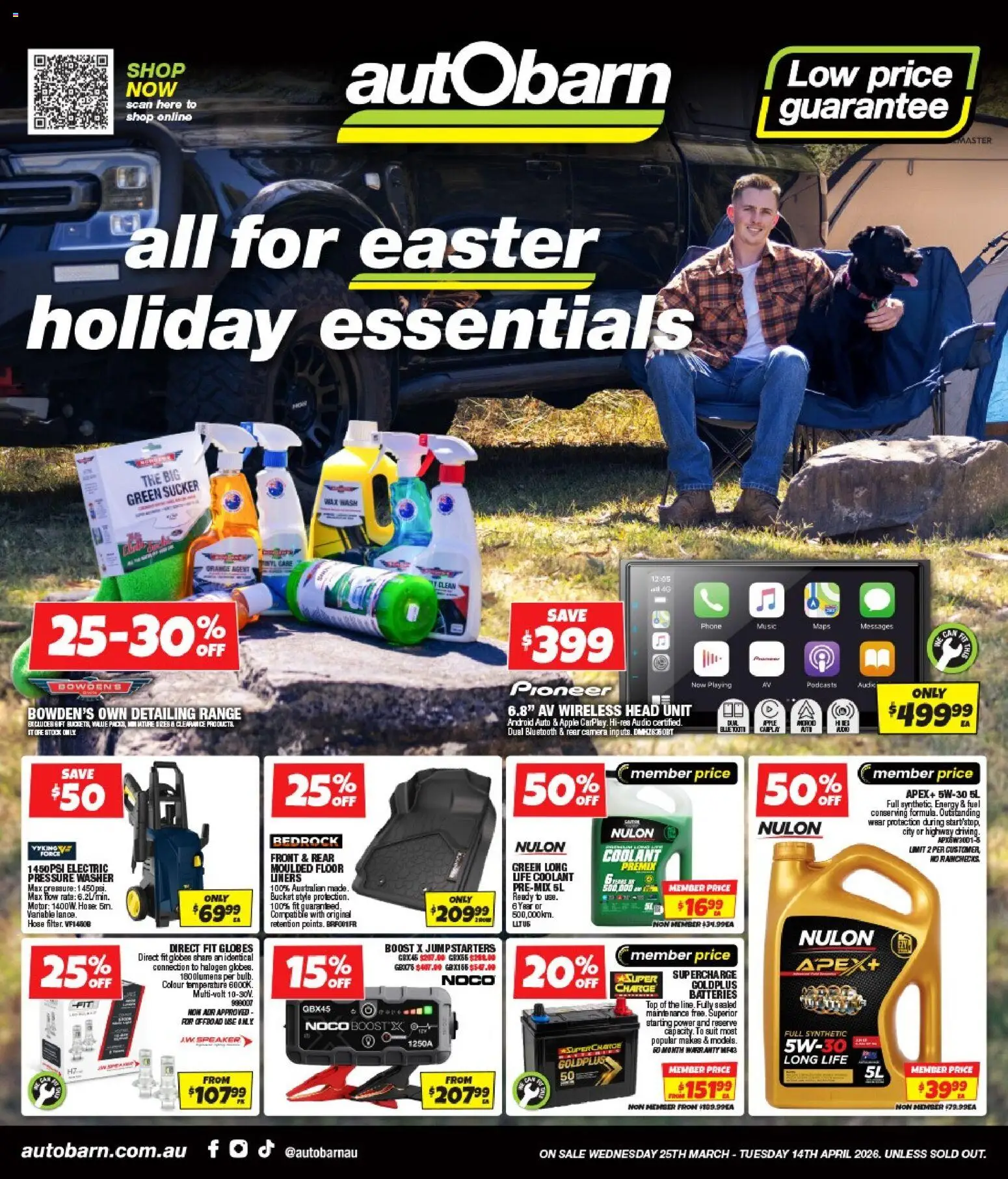 Preview of catalogue All For Easter Holiday Essentials from shop Autobarn valid 25/03/2026 - Bucket, Suit, Batteries, Phone, Camera, Audio, Speaker, Washer