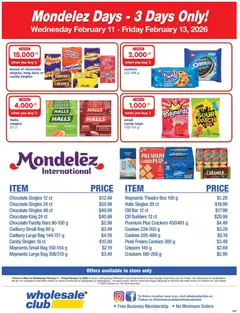 Preview of leaflet Mondelez Days from shop Wholesale Club is valid from Feb 11, 2026