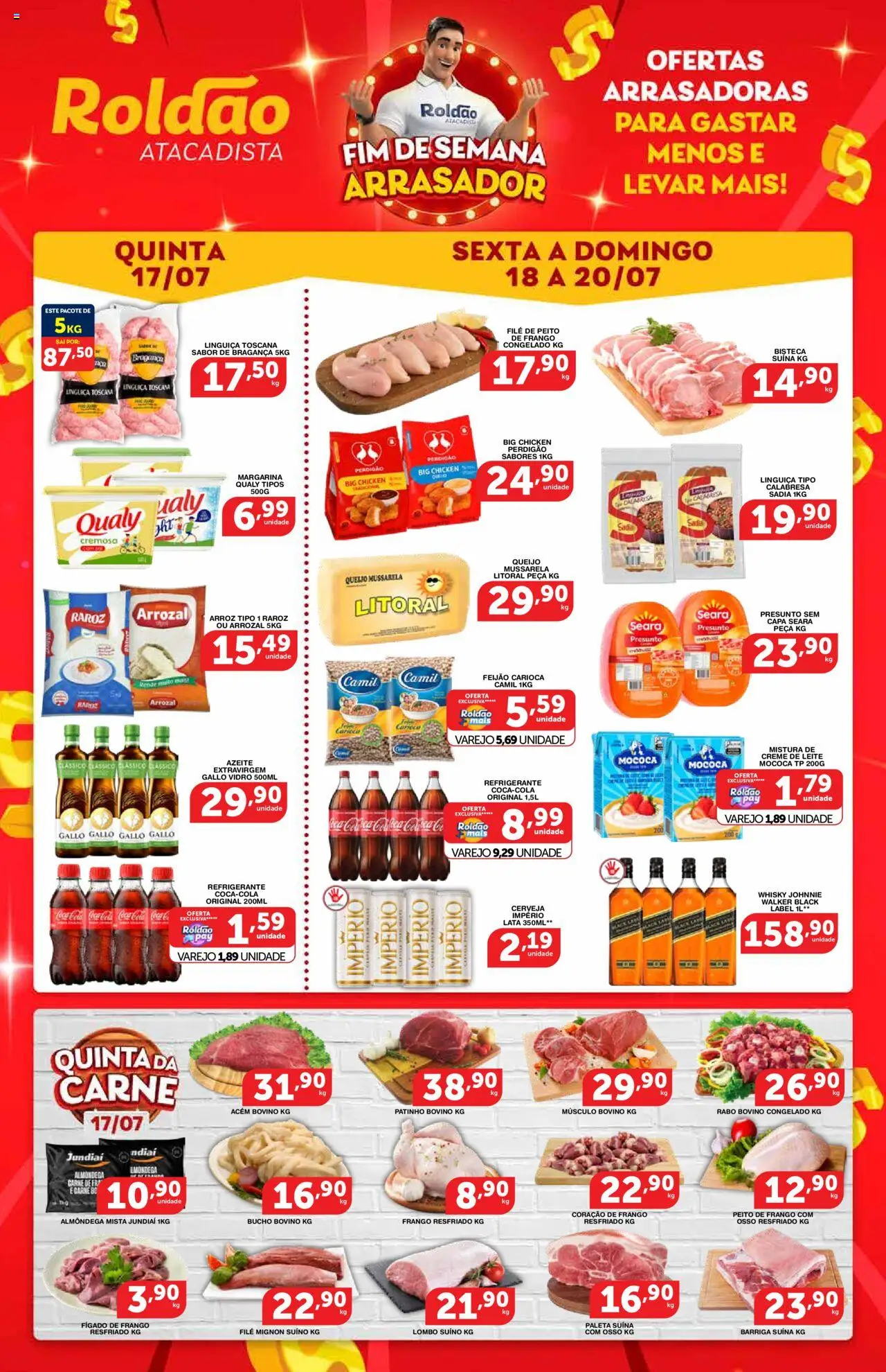 Roldão folheto "Ofertas Fim de Semana Arrasador" válido a partir de 17/07/2025 - número de página 1