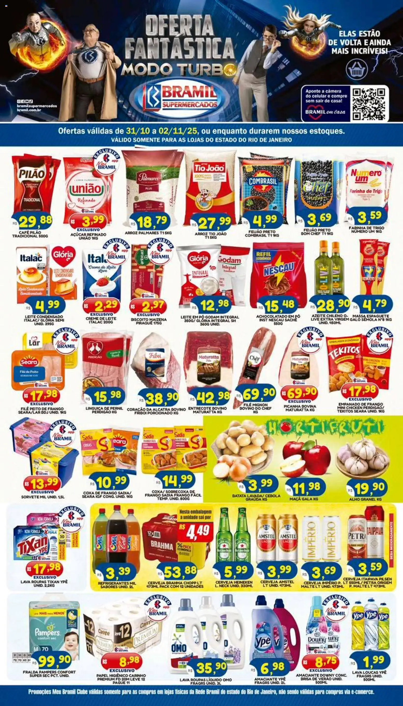 Pré-Visualização do folheto "Ofertas da semana" da loja Bramil Supermercados válido a partir de 31/10/2025