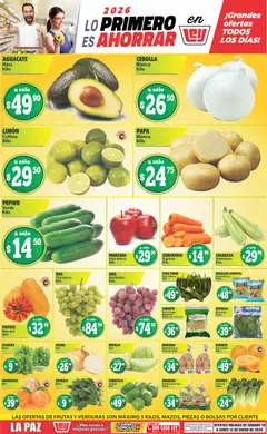 Vista previa las ofertas de la tienda Casa Ley - Folleto Las ofertas de frutas y verduras La Paz desde el 10/01/2026 