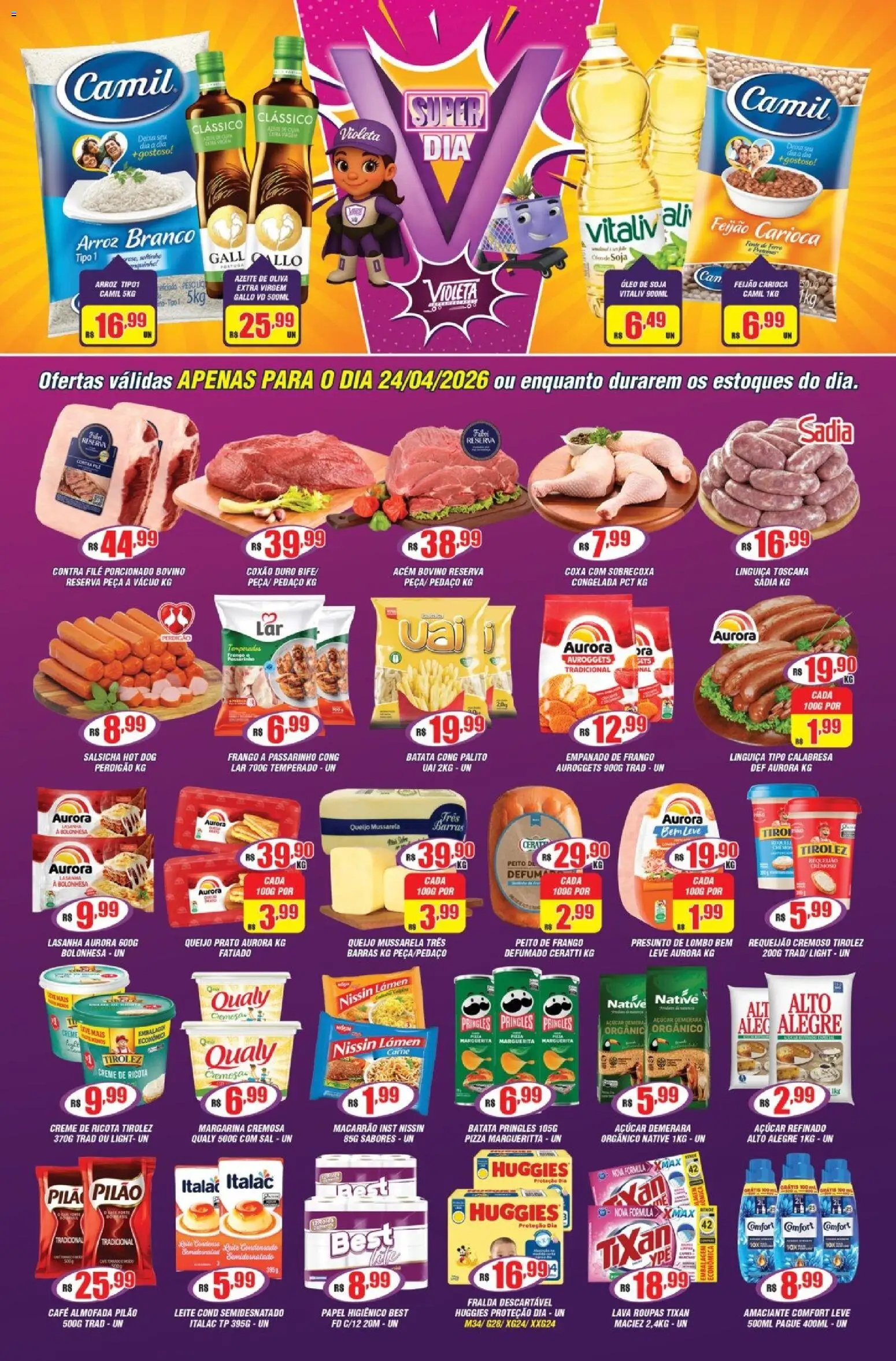 Pré-Visualização do folheto "Violeta Supermercados - Ofertas da semana" da loja Violeta Supermercados válido a partir de 24/04/2026