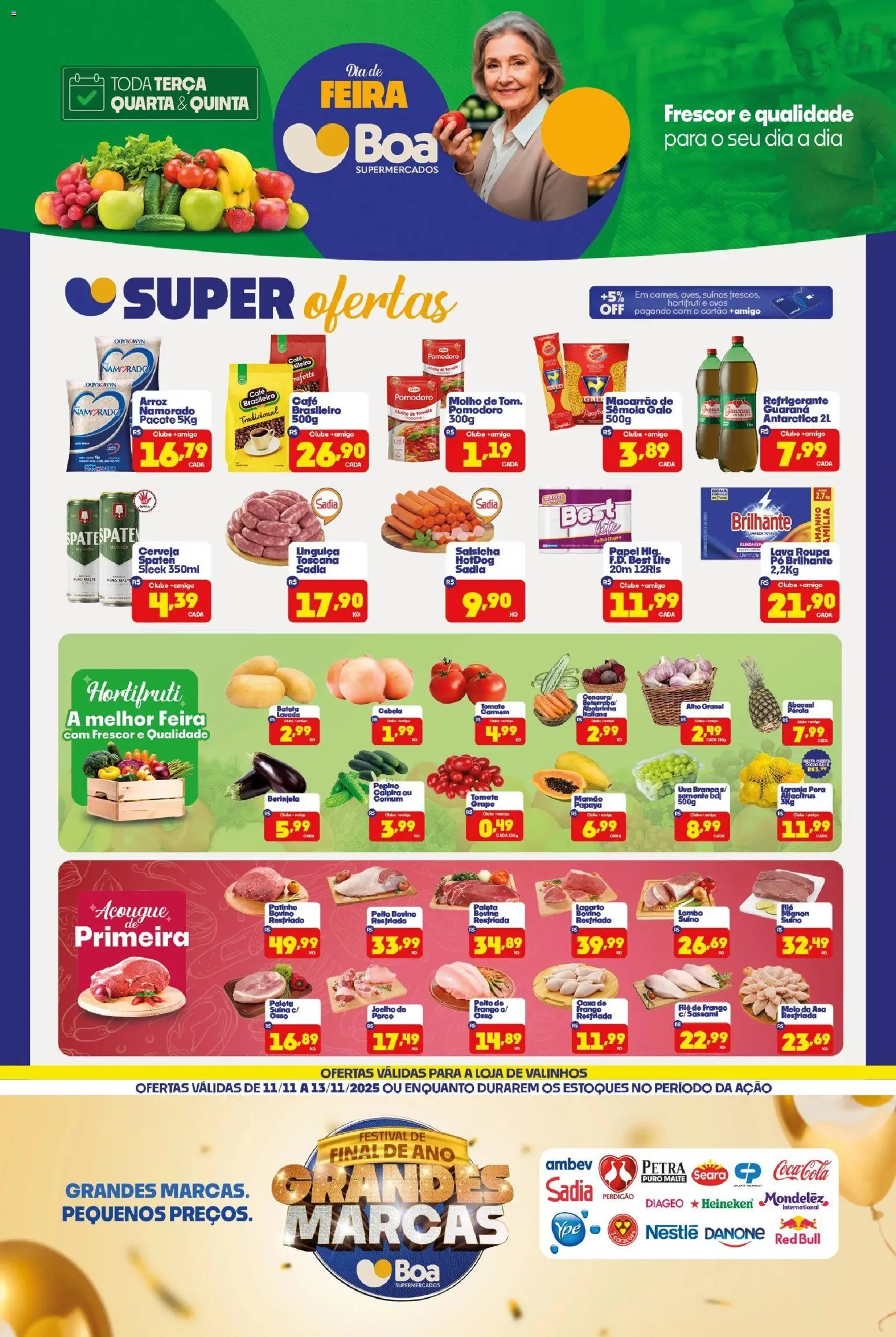 Pré-Visualização do folheto "Ofertas da semana" da loja Boa Supermercados válido a partir de 11/11/2025