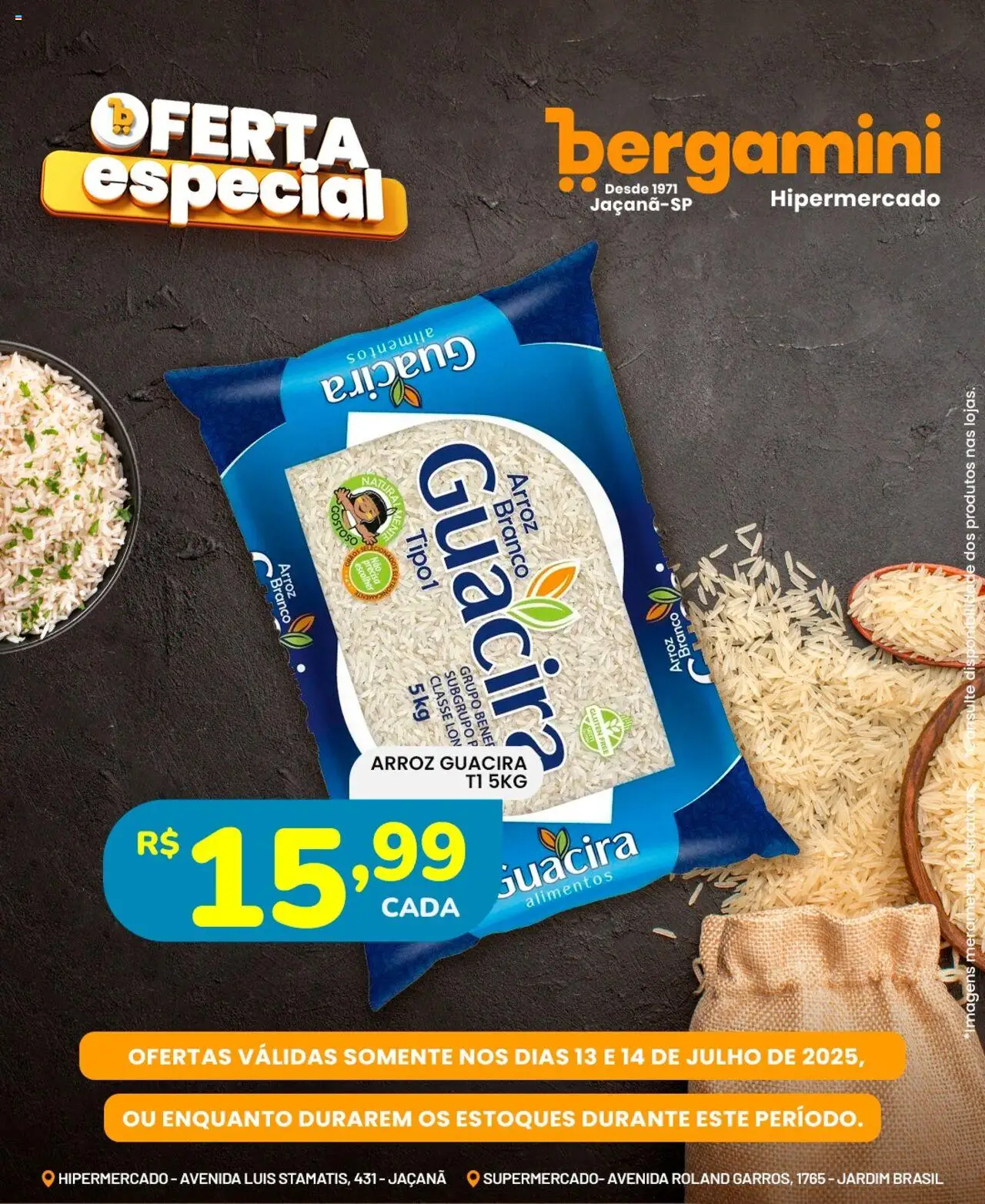 Supermercado Bergamini folheto "Ofertas da semana" válido a partir de 13/07/2025 - número de página 1