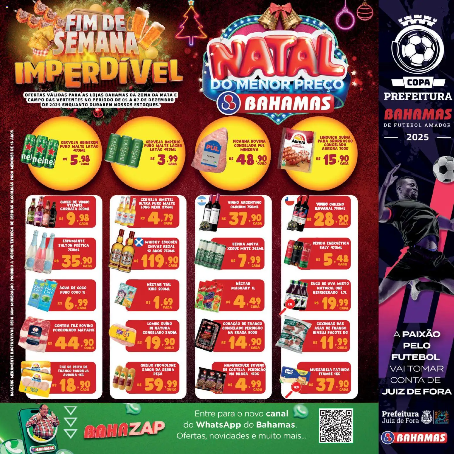 Pré-Visualização do folheto "Ofertas Fim de Semana Imperdível" da loja Bahamas Supermercados válido a partir de 05/12/2025