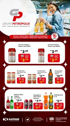 Pré-Visualização do folheto "Ofertas Grupo Petrópolis" da loja Semar Supermercado válido a partir de 30/01/2026