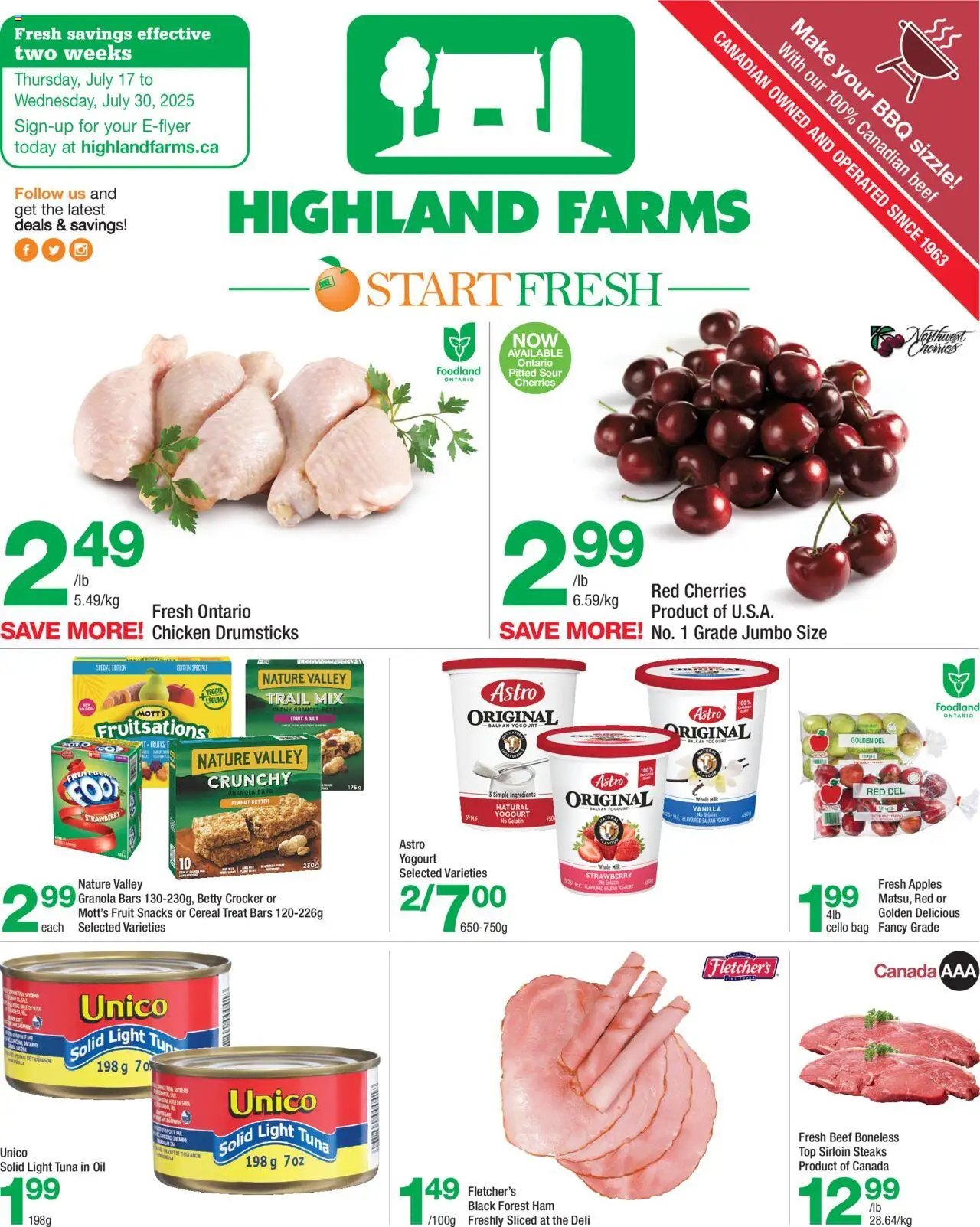 Highland Farms flyer valid from Jul 17, 2025 - page number 1